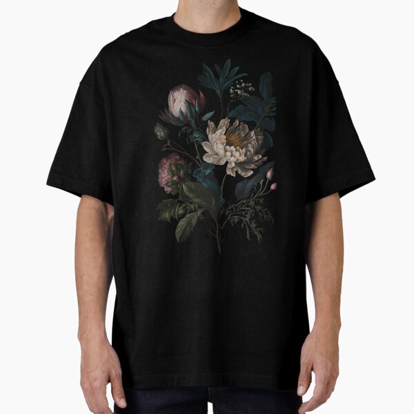 Dark Academia Peony Botanical Oversized T-Shirt for Sale by Enyr