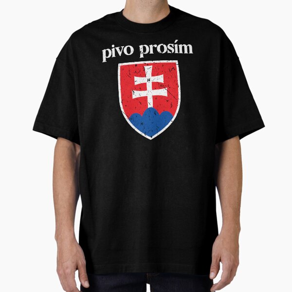 Beer Please Slovak Slovakia Flag Pride Pivo, Prosím Oversized T-Shirt for Sale by cameronryan