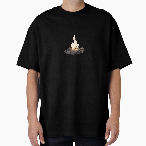 Minimalist Campfire – Wilderness Flat Art Oversized T-Shirt for Sale by BestZoneStore