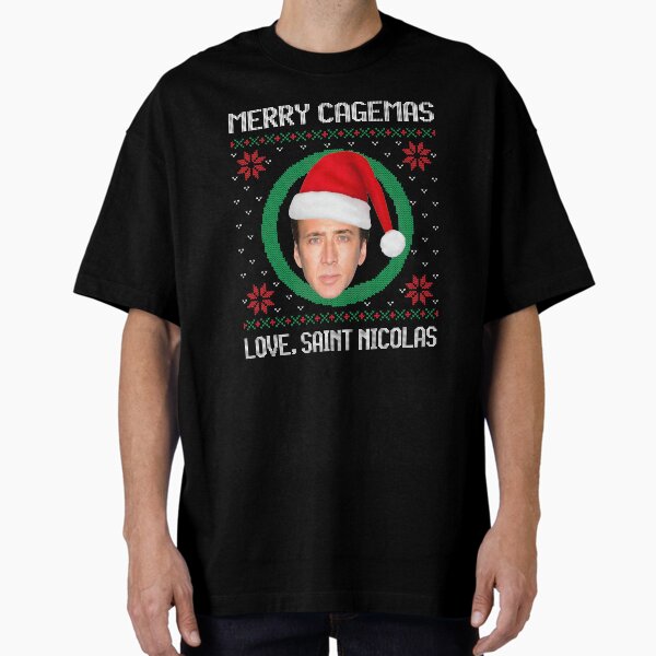 "Merry Cagemas" Oversized T-Shirt for Sale by Primotees