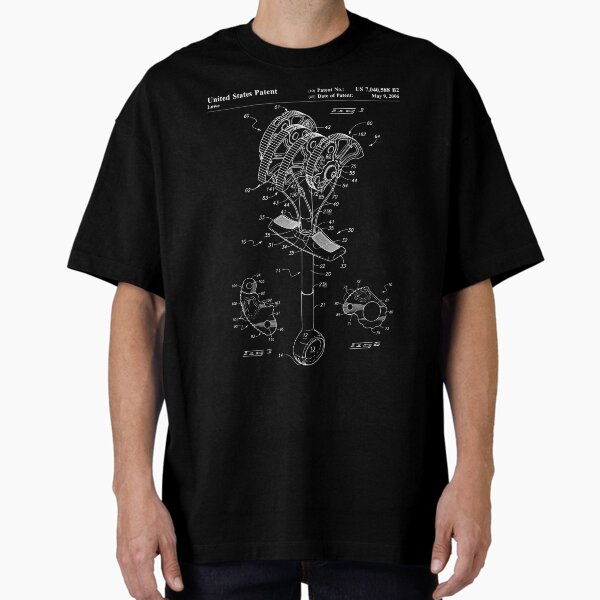 Climbing Anchor Patent - Rock Climber Art - Black Chalkboard Oversized T-Shirt for Sale by patentpress