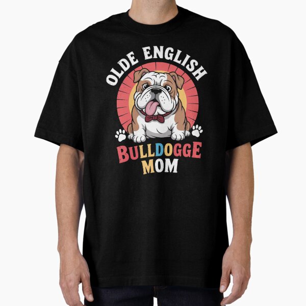 Old English Bulldog Mom Walking Dog Owner Dog Oversized T-Shirt for Sale by Ikwalima