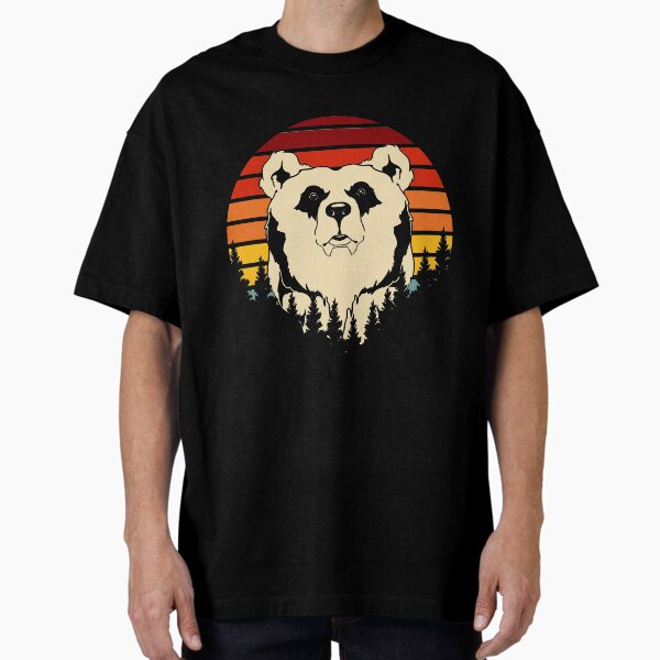 Grizzly Jungle Wildlife Vintage Bear  Oversized T-Shirt for Sale by bestshirtdesign