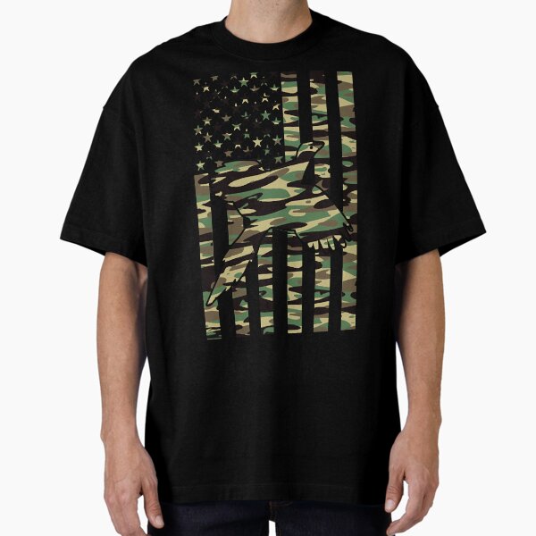 CamoUSAFlagwithCamouflagePheasantHunter Oversized T-Shirt for Sale by CrystalBe14579