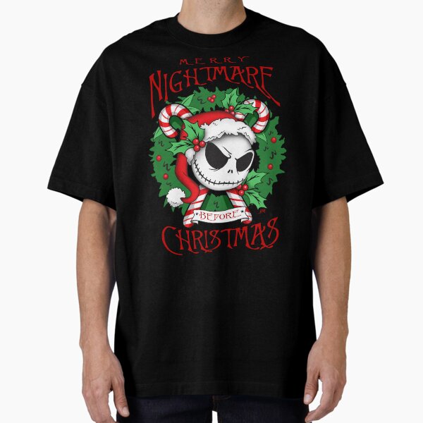"Merry Nightmare Before Christmas" Oversized T-Shirt for Sale by gothicrose10