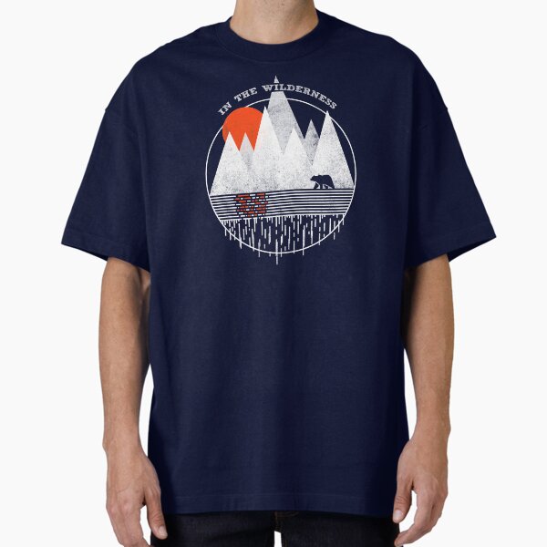 In The Wilderness, Wild Bear, Mountains, Ice, Winter Oversized T-Shirt for Sale by therocketman