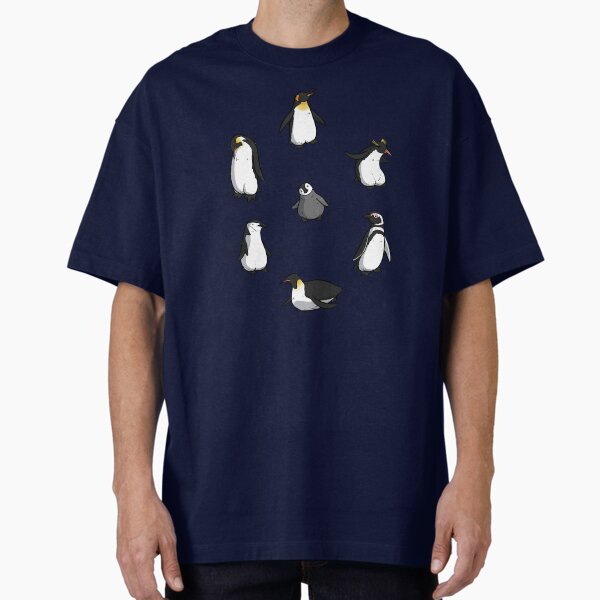 Cute Penguin Pattern (Dark Blue Variant) Oversized TShirt for Sale by jpruner