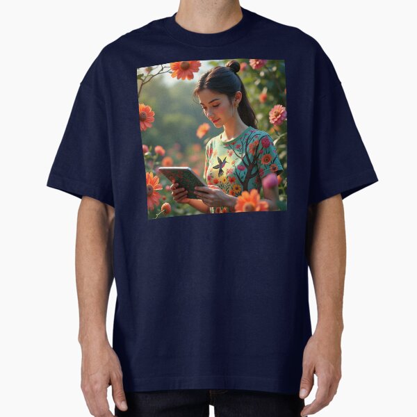 Create Your Own Vibrant World; Digital Dreams: Art in Nature Oversized T-Shirt for Sale by Creative-RE