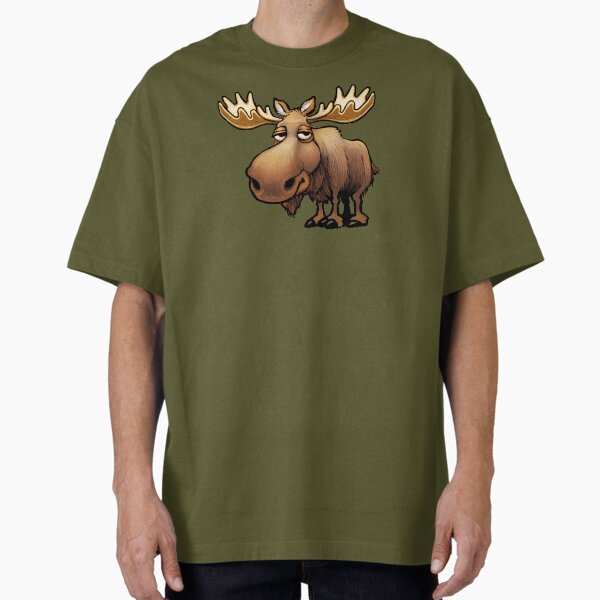 Cute Moose cartoon Oversized T-Shirt for Sale by stevesack