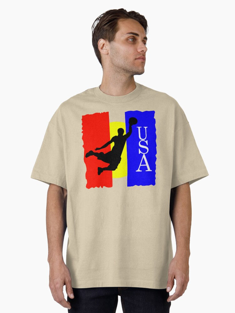 Bball Usa Oversized T-shirt | Trendy Graphic Tee | Casual Unisex T-shirt