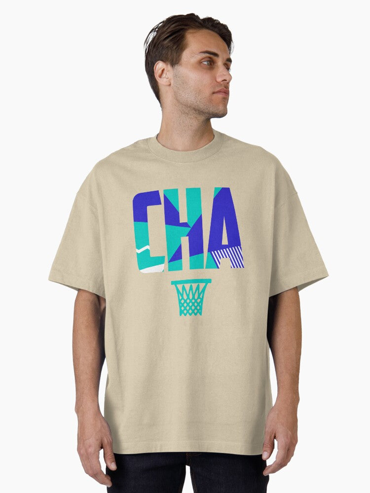 Cha Retro Basketball Black Oversized T-shirt | Premium Basketball Jersey | Fan Edition Apparel