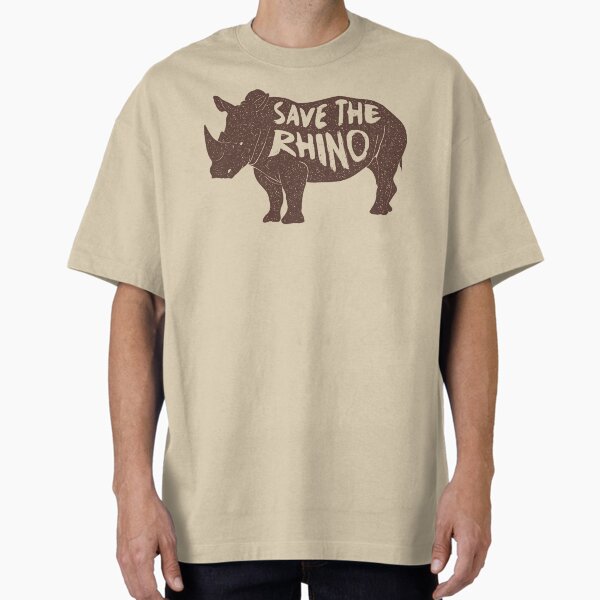 SAVE THE RHINO  Oversized T-Shirt for Sale by AlyMerchandise