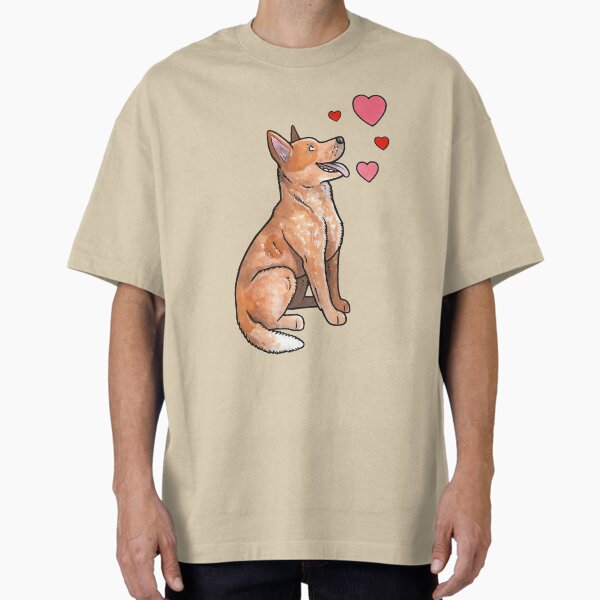Australian Cattle Dog love Oversized T-Shirt for Sale by animalartbyjess