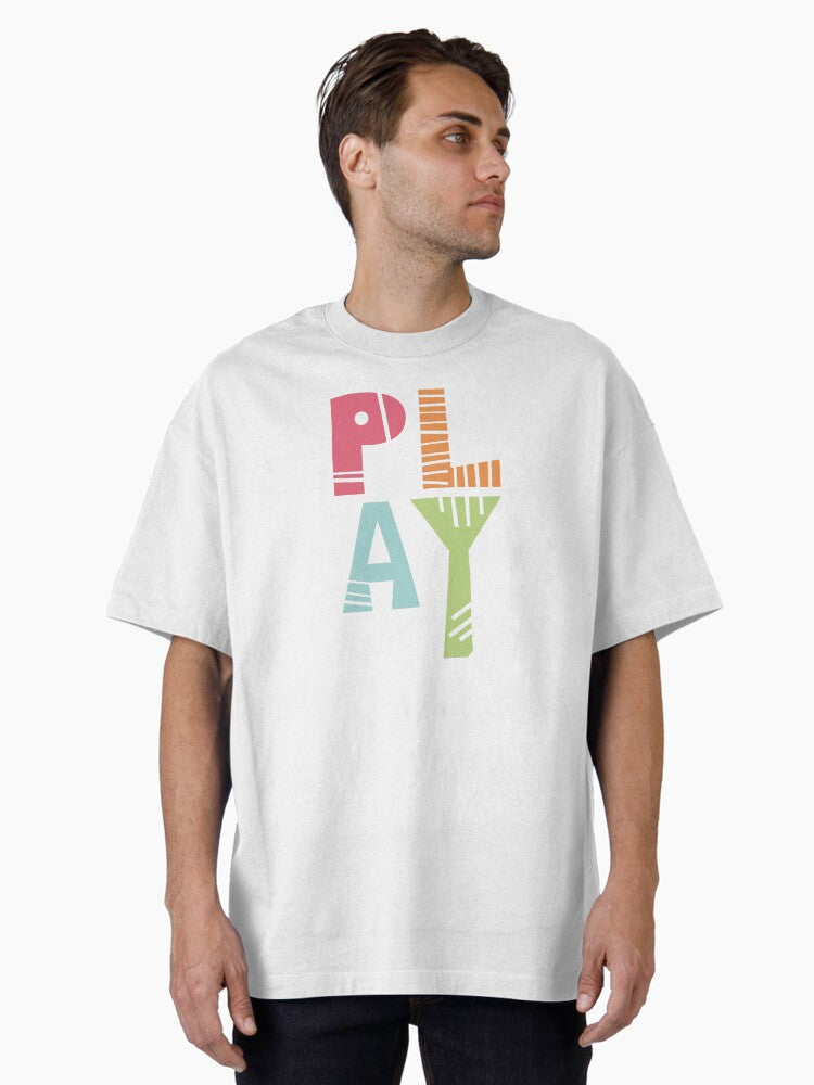 Aa0141a - Play Oversized T-shirt | Trendy Graphic Tee | Casual Unisex T-shirt