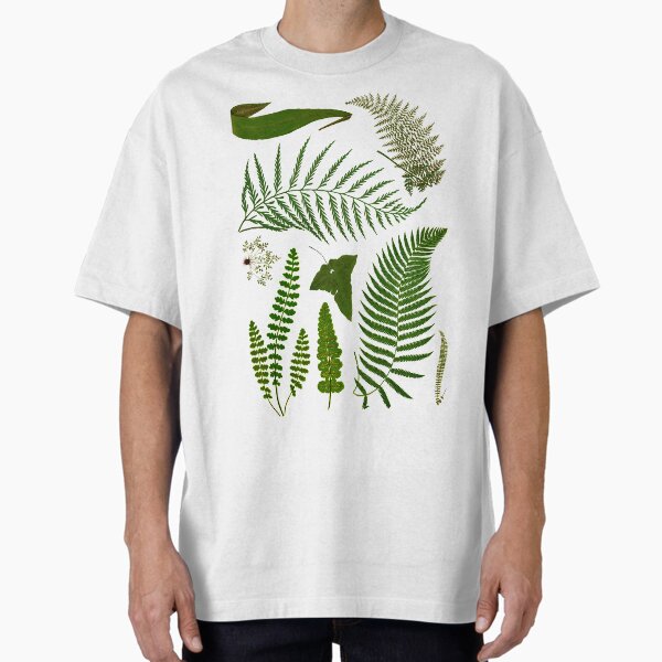 Botanical Ferns and Mosses Chart Oversized T-Shirt for Sale by LeAllureVintage