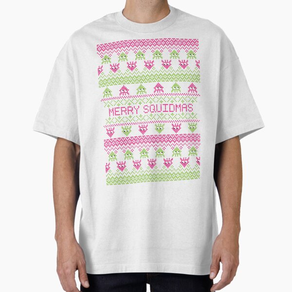 "merry SQUIDMAS original" Oversized T-Shirt for Sale by castl3t0ndesign