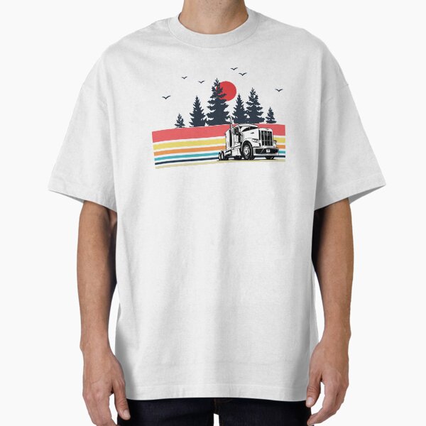 "Vintage Retro Truck Driver T-Shirt Tee Gifts For Trucker Dad" Oversized T-Shirt for Sale by mrsmitful