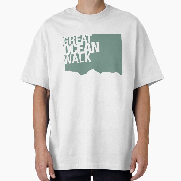 Great Ocean Walk Coast Line in Sage Oversized T-Shirt for Sale by anvnb