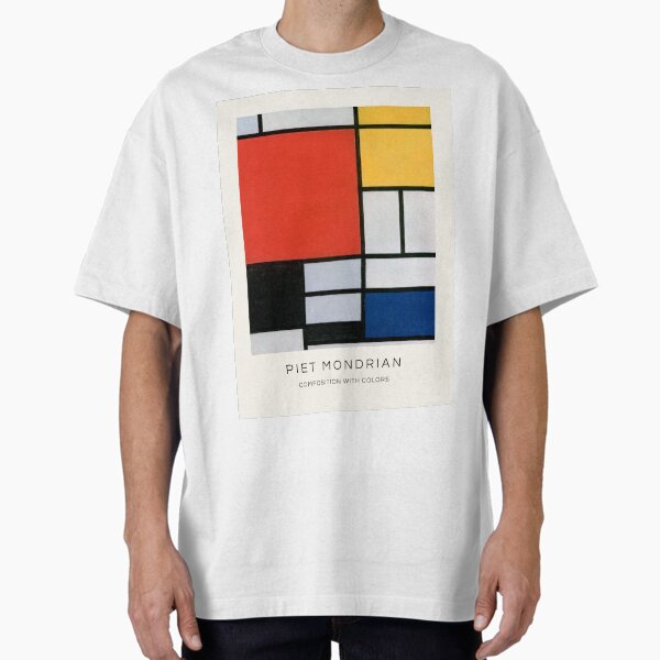 Color Composition by Piet Mondrian  Oversized T-Shirt for Sale by redoARTstore