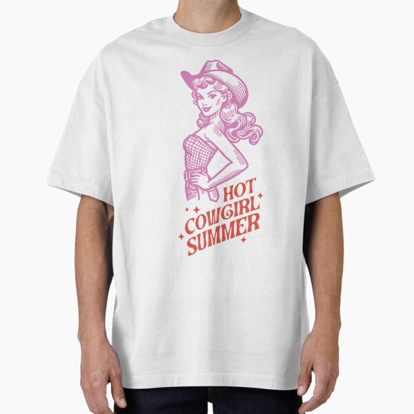 Hot Cowgirl Summer Vintage Retro Western Oversized T-Shirt for Sale by Jcat7
