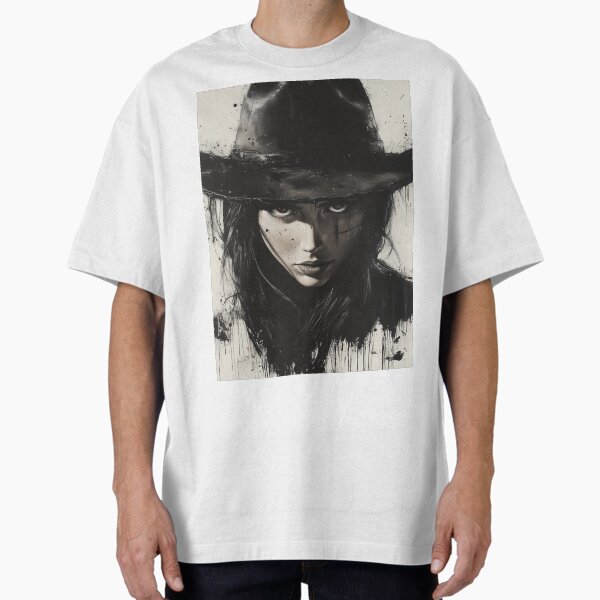 Cowgirl Shadows Oversized T-Shirt by shadowart86