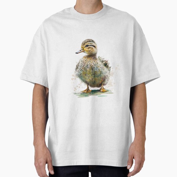 A acrylic painting of a duck Oversized T-Shirt for Sale by Nickyayee