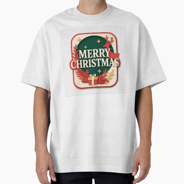 "Merry Christmas " Oversized T-Shirt for Sale by witgarage