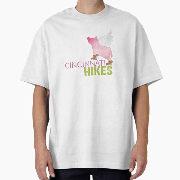 Cincinnati Hikes Pig and Title Oversized T-Shirt for Sale by CincinnatiHikes