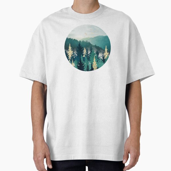 Blue Forest Mist Oversized T-Shirt for Sale by spacefrogdesign