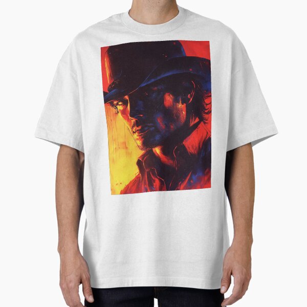 Firelight Cowboy Oversized T-Shirt by shadowart86