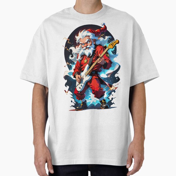 "Christmas - Rockin' Santa" Oversized T-Shirt for Sale by StonebridgeArt