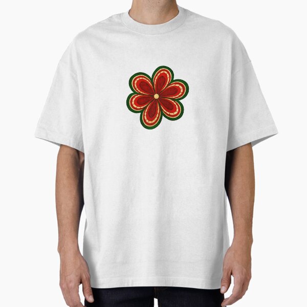 "Red Flowers Abstract Art" Oversized T-Shirt for Sale by kel72