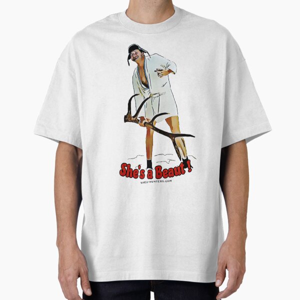 She's a beaut! Cousin Eddie Elk Shed Hunting Oversized T-Shirt for Sale by ShedHunters