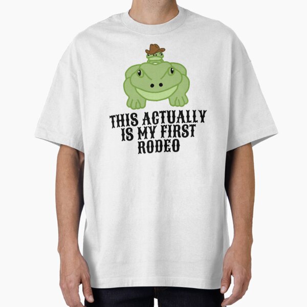 Cowboy Rodeo Frog Oversized T-Shirt for Sale by radiantdark
