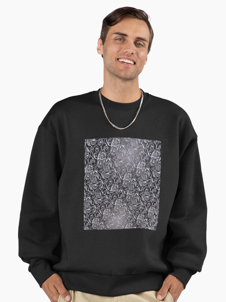 Royal Grey Pattern Premium Oversized Sweatshirt T Shirt Trending US