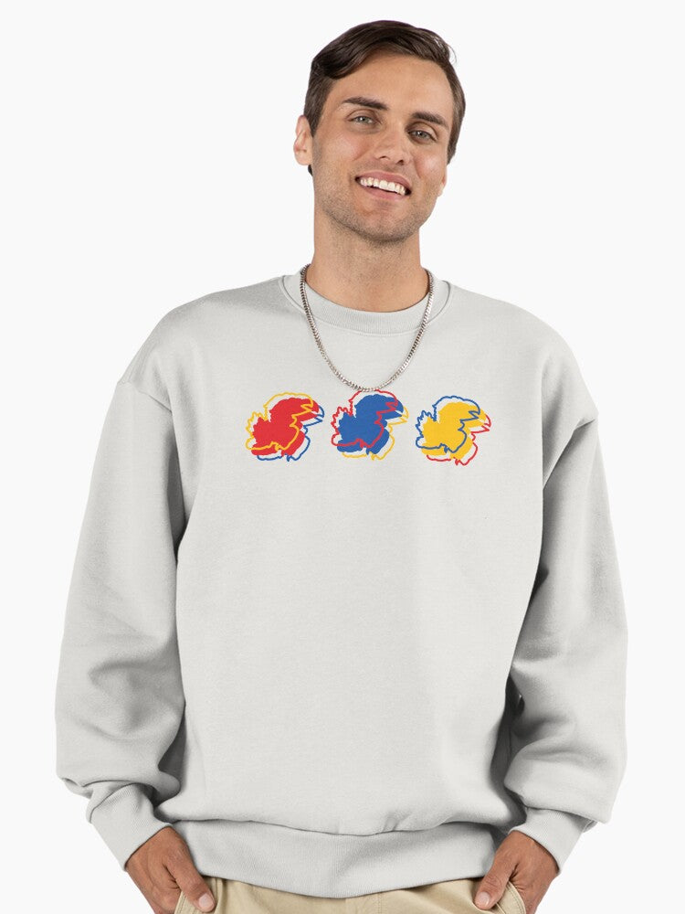 KU Jayhawks Pattern White Premium Oversized Sweatshirt T Shirt Trending US