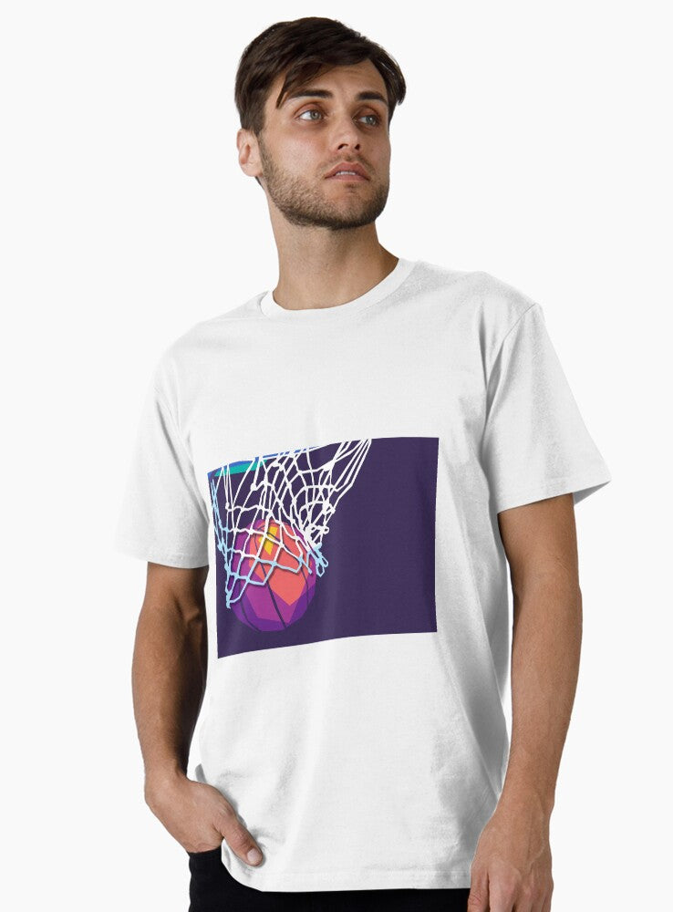 Basketball Hoop Popart Premium T-shirt | Premium Basketball Jersey | Fan Edition Apparel