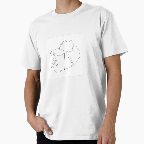 Beta Fish One-Line Digital Art  Premium T-Shirt for Sale by ItsReemBeam